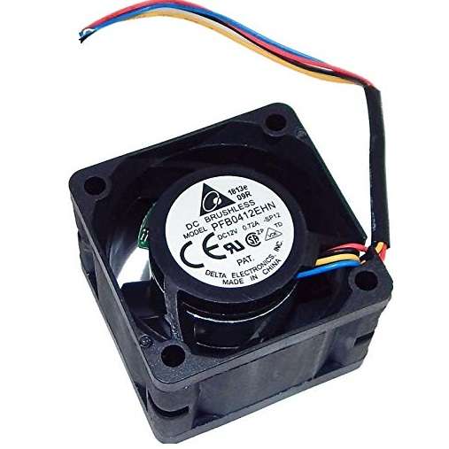 فن دور بالا 12 ولت 4x4x2.8 سانتی متر 810 میلی آمپر (جت فن 12v 4*4 بلبرینگی مناسب ماینر)