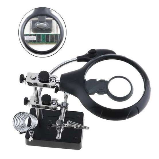گیره کمکی مونتاژ مناسب و کاربردی برای ساخت و مونتاژ قطعات حساس دارای LED و لنزه های کوچک یدکی