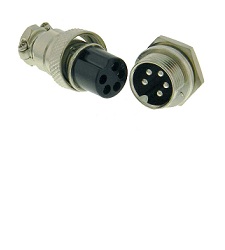 کانکتور فلزی نظامی 5 پین,کانکتور نظامی gx16-5pin