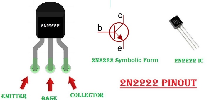 پایه های 2N2222 تشخیص