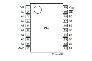 پایه های آی سی 74245 smd