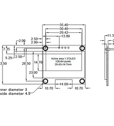 ماژول OLED 1.3 inch I2C رزولیشن 128x64