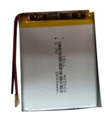 باتری لیتیوم پلیمر 3.7v ظرفیت 2000mAh کد 405060